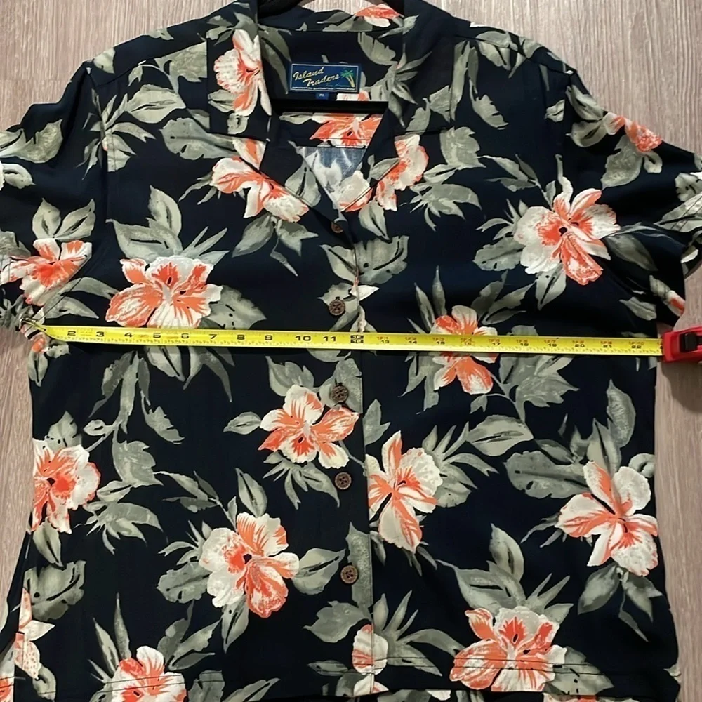 Island Traders Women Vintage Matching Set XL/XXL Black Resortwear Tropical